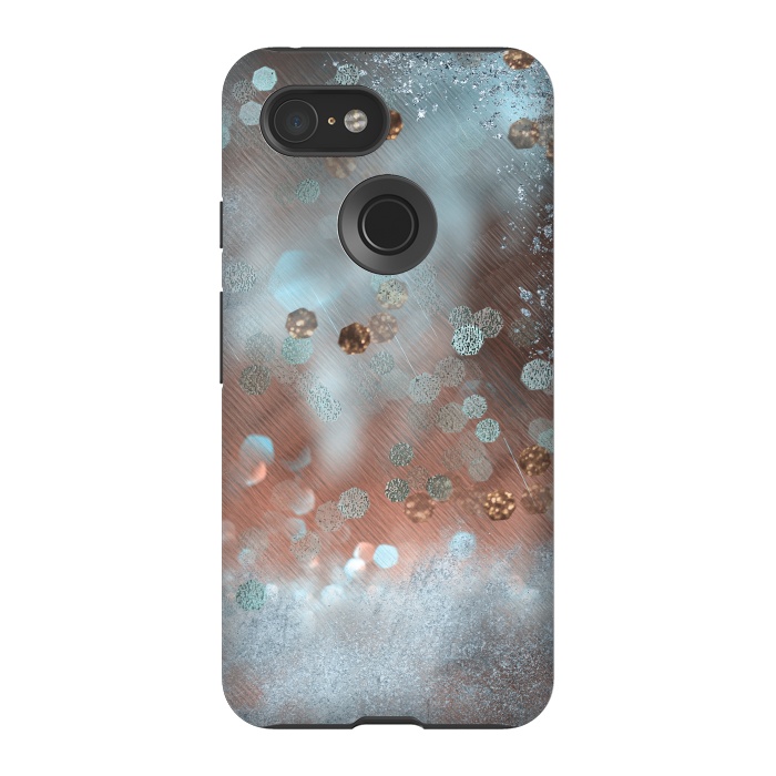 Pixel 3 StrongFit Copper Teal Glamour by Andrea Haase
