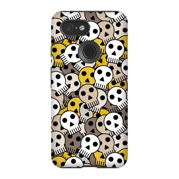 Pixel 3 StrongFit yellow skull funky  by TMSarts