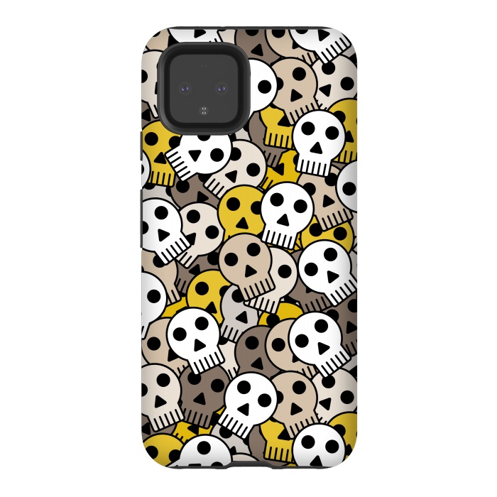Pixel 4 StrongFit yellow skull funky  by TMSarts