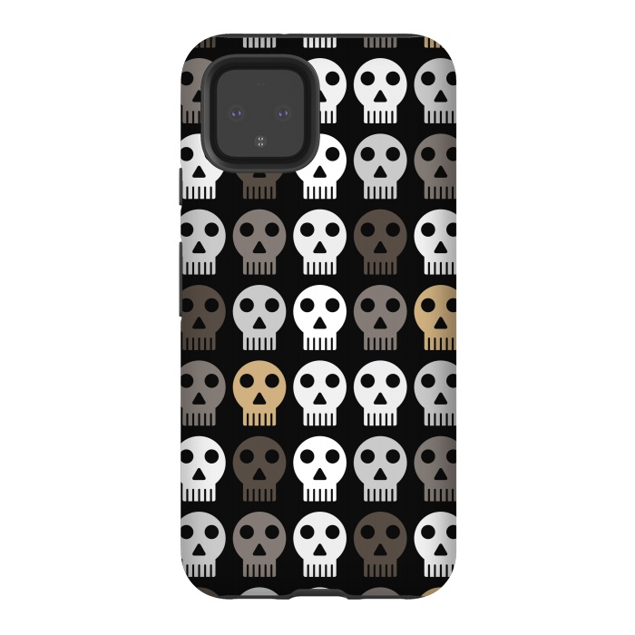 Pixel 4 StrongFit dark skulls by TMSarts