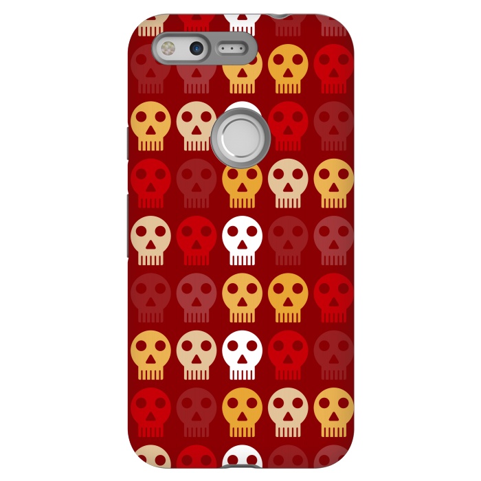 Pixel StrongFit red seamless skull by TMSarts