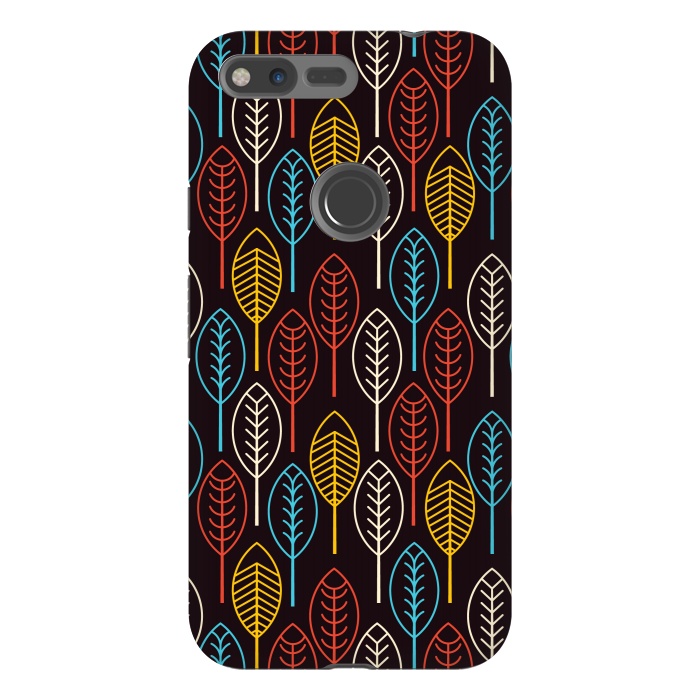 Pixel XL StrongFit geometric colorful leaves by TMSarts