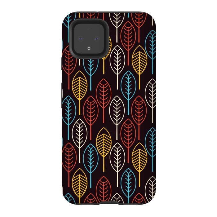 Pixel 4 StrongFit geometric colorful leaves by TMSarts