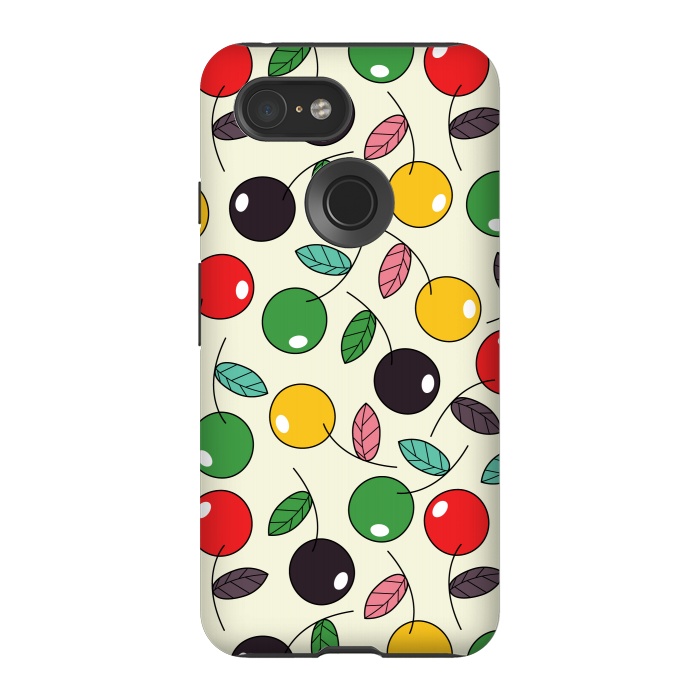 Pixel 3 StrongFit colorful cherries by TMSarts