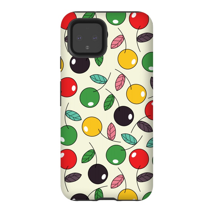 Pixel 4 StrongFit colorful cherries by TMSarts