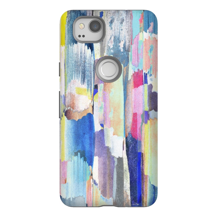 Pixel 2 StrongFit Colorful paint brushstrokes by Oana 