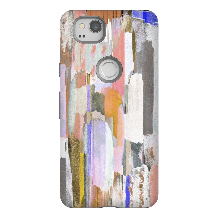 Pixel 2 StrongFit Abstract pastel brushstrokes painting by Oana 
