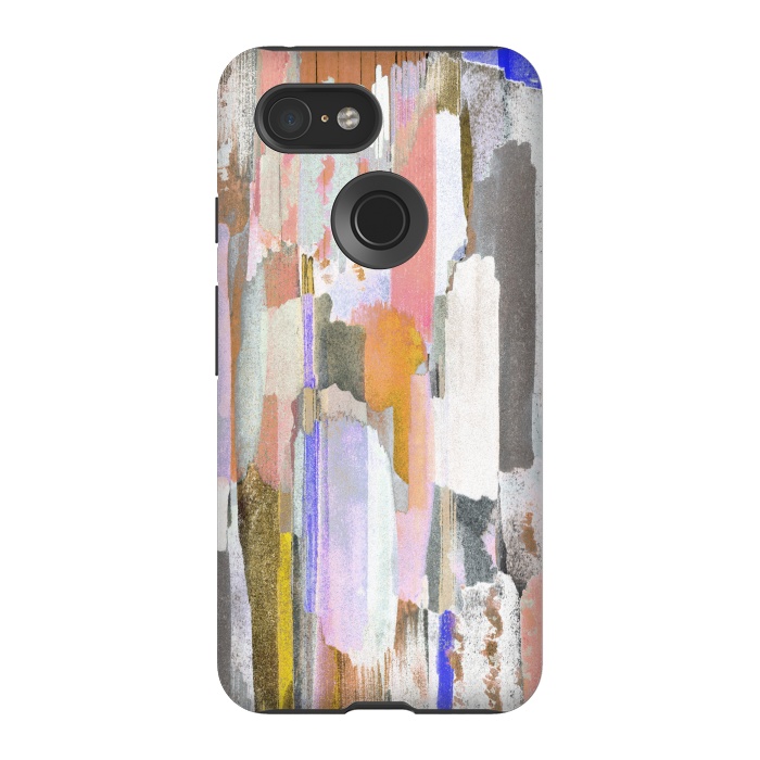Pixel 3 StrongFit Abstract pastel brushstrokes painting by Oana 
