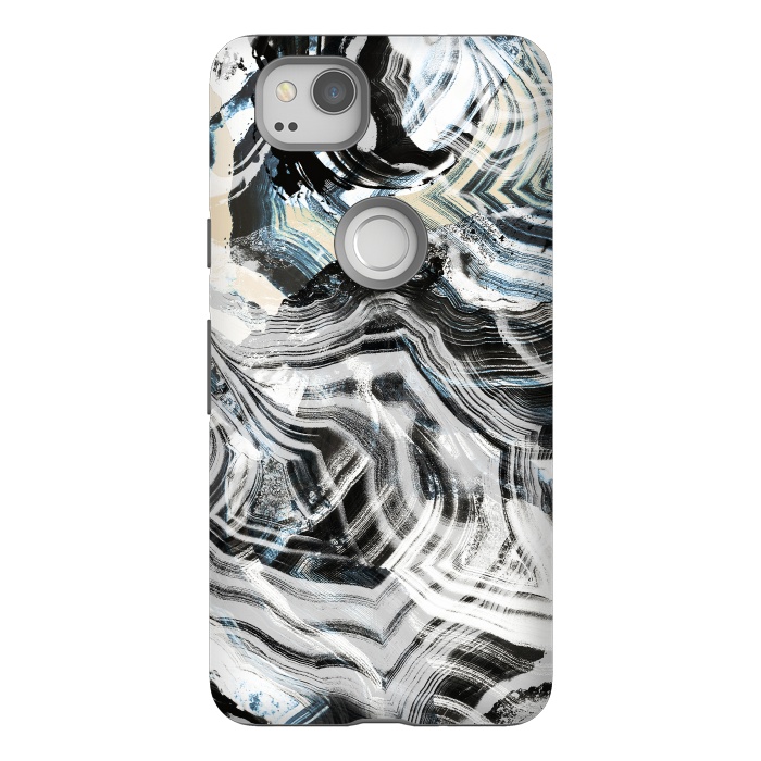 Pixel 2 StrongFit Brushed contrasted marble by Oana 