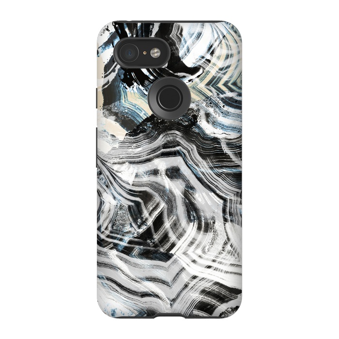 Pixel 3 StrongFit Brushed contrasted marble by Oana 