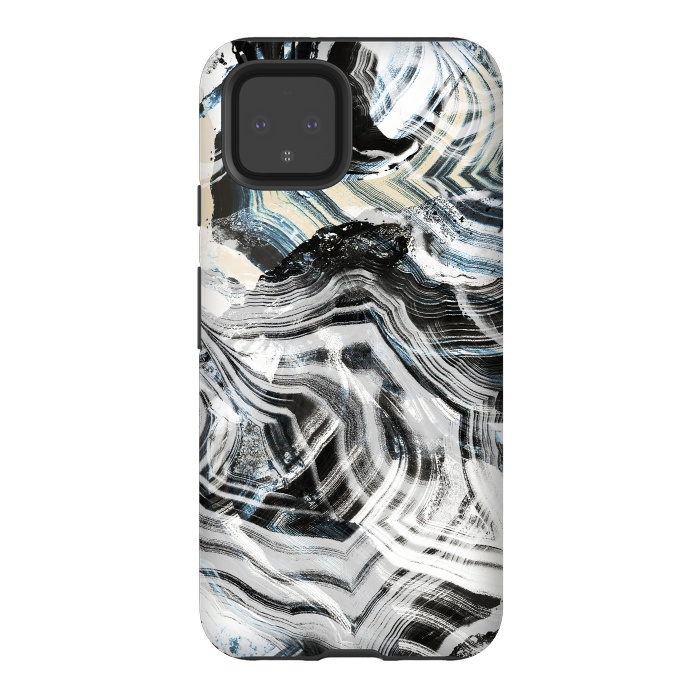Pixel 4 StrongFit Brushed contrasted marble by Oana 