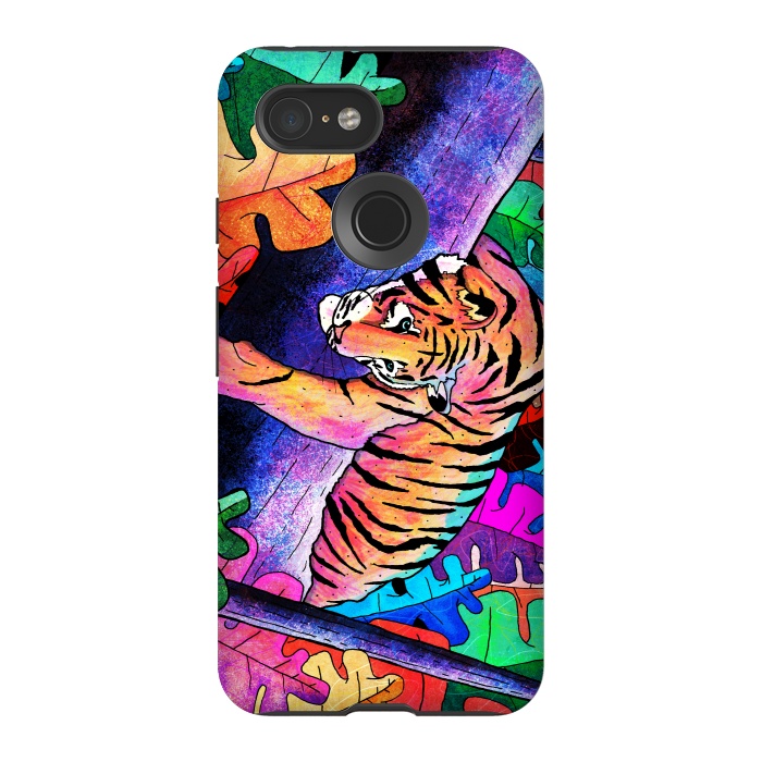 Pixel 3 StrongFit The lazy tiger by Steve Wade (Swade)