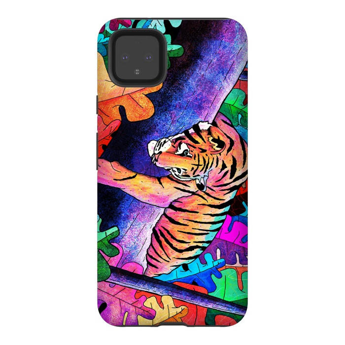 Pixel 4XL StrongFit The lazy tiger by Steve Wade (Swade)