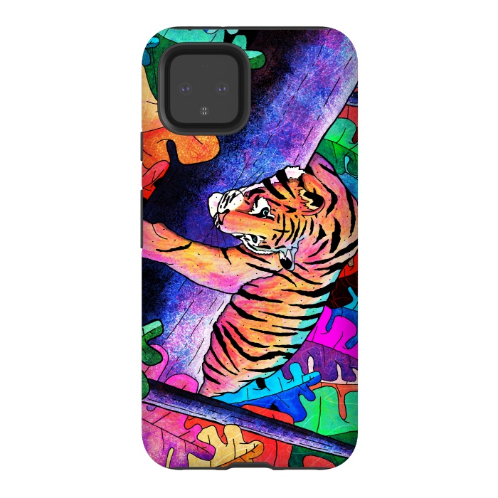 Pixel 4 StrongFit The lazy tiger by Steve Wade (Swade)