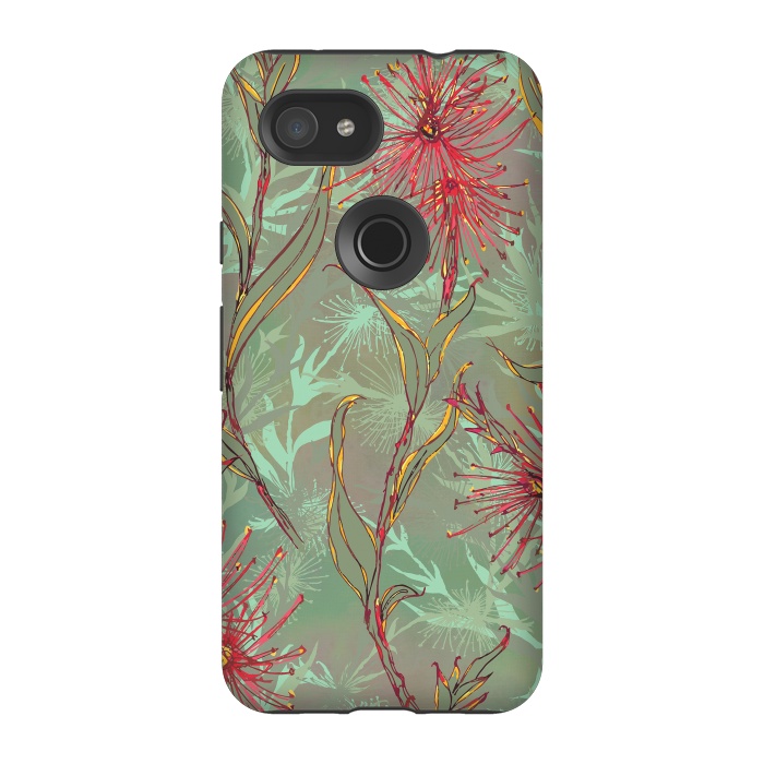 Pixel 3A StrongFit Red Gum Flower by Lotti Brown