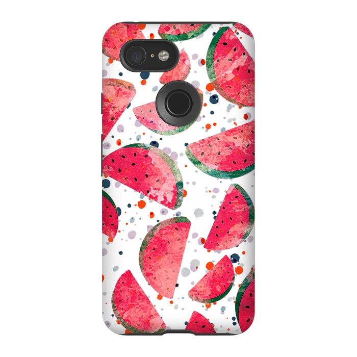 Pixel 3 StrongFit Splattered watermelons by Oana 