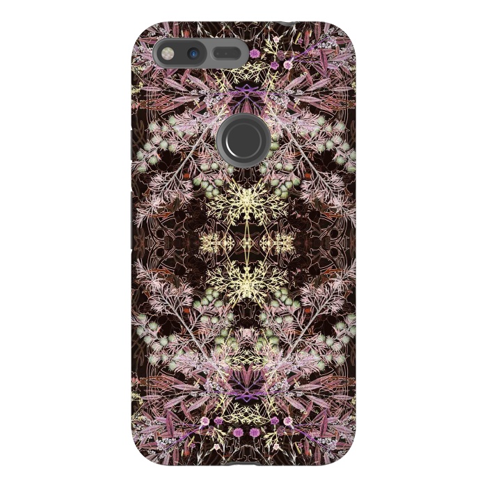 Pixel XL StrongFit Delicate arts and crafts botanical pattern by Oana 