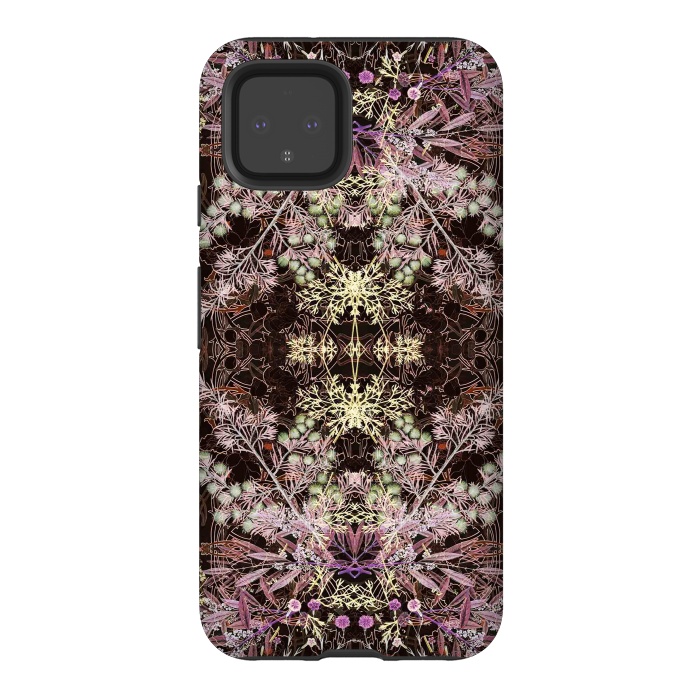 Pixel 4 StrongFit Delicate arts and crafts botanical pattern by Oana 