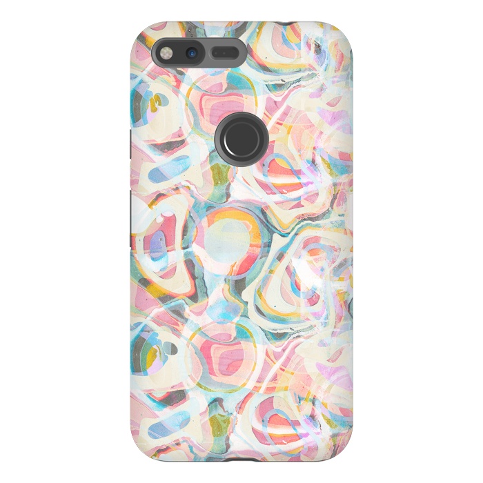 Pixel XL StrongFit Pastel abstract marbling painting by Oana 