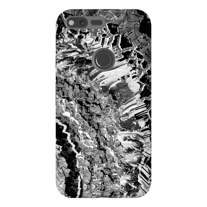 Pixel XL StrongFit Silver and gemstones abstract art by Oana 
