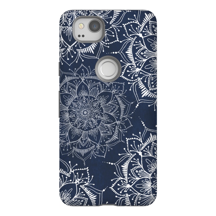 Pixel 2 StrongFit Floral Blue by Rose Halsey