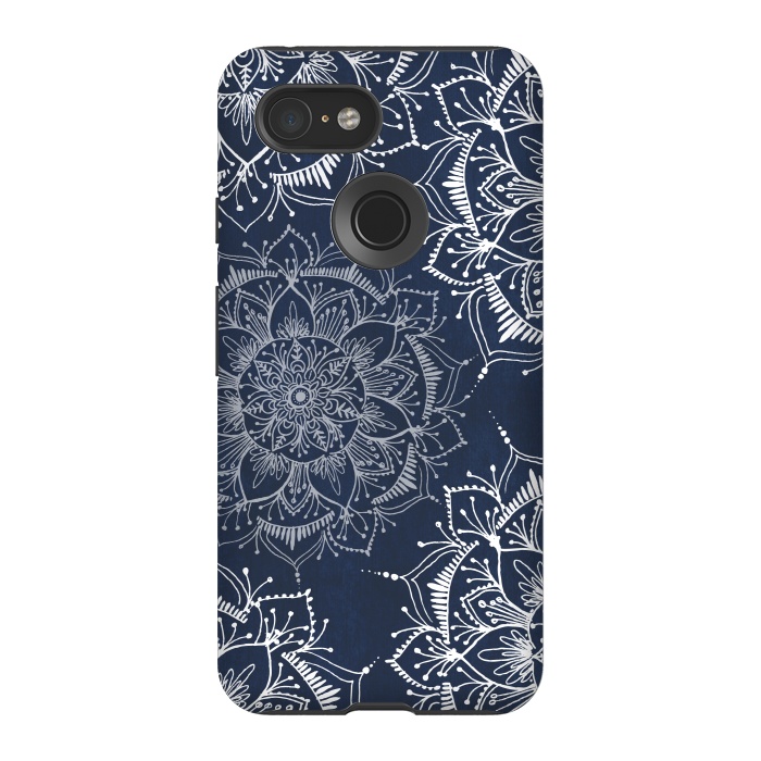 Pixel 3 StrongFit Floral Blue by Rose Halsey