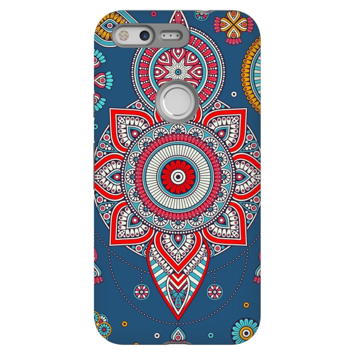 Pixel StrongFit Blue Mandala Of The Indians  by ArtsCase