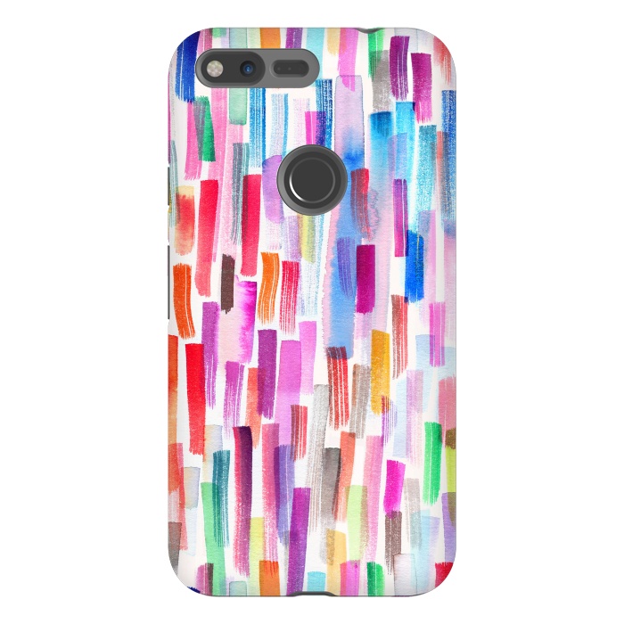 Pixel XL StrongFit Colorful Brushstrokes  by Ninola Design