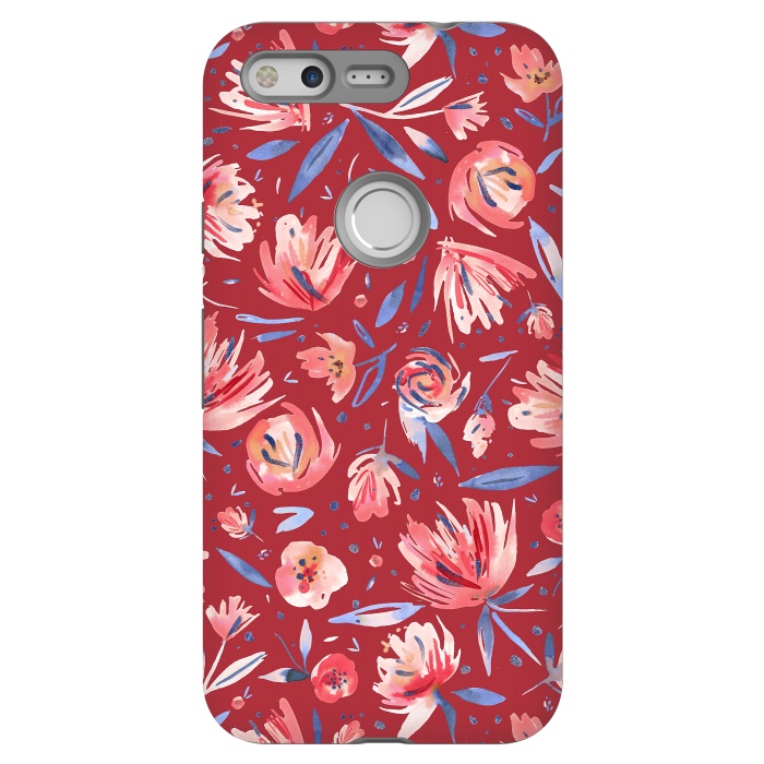 Pixel StrongFit Festival Red Peonies by Ninola Design