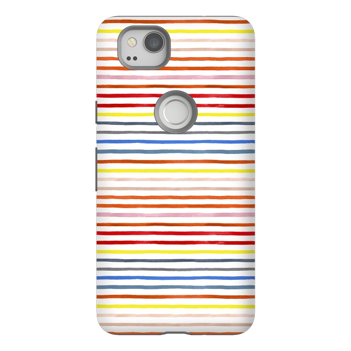 Pixel 2 StrongFit Marker Summer Color Stripes by Ninola Design