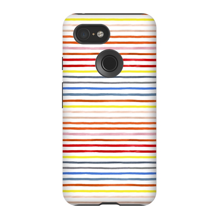 Pixel 3 StrongFit Marker Summer Color Stripes by Ninola Design