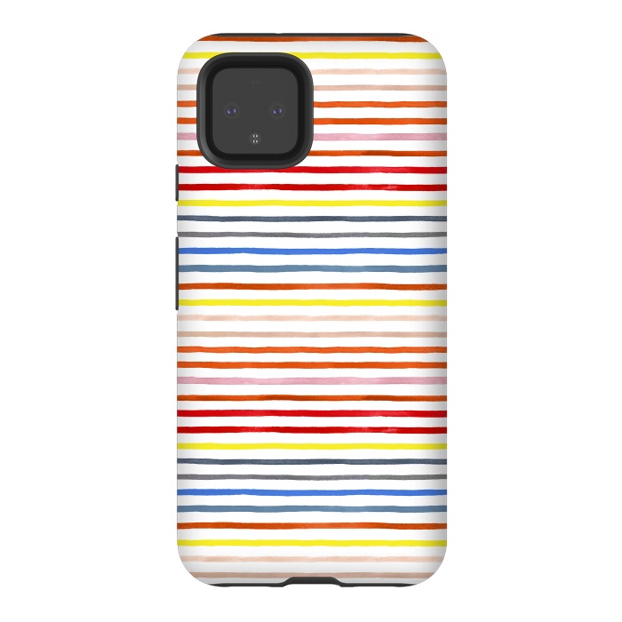 Pixel 4 StrongFit Marker Summer Color Stripes by Ninola Design