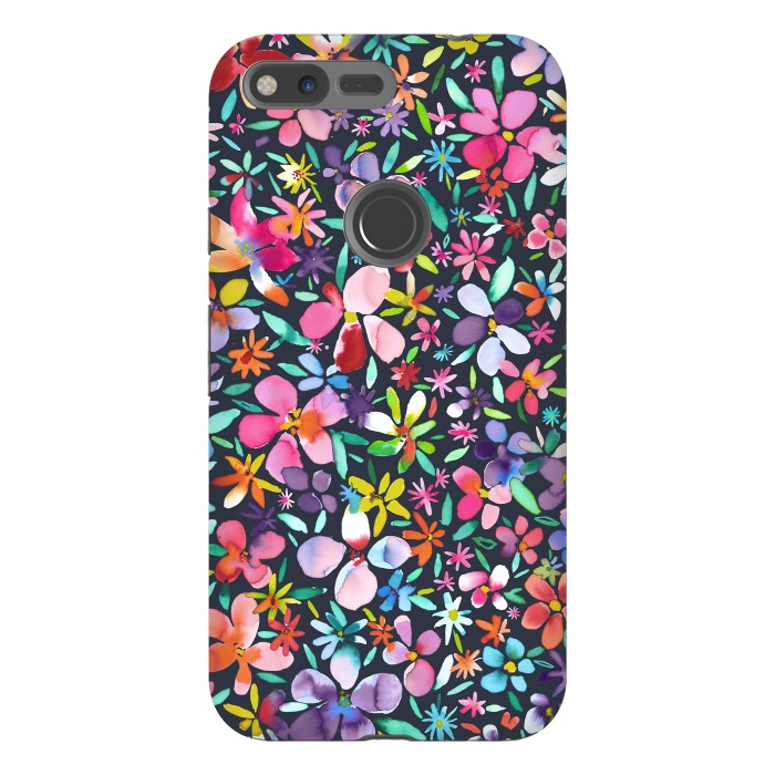 Pixel XL StrongFit Multicolored Petals Flowers by Ninola Design