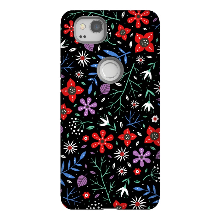 Pixel 2 StrongFit Small Flower Patterns by ArtsCase