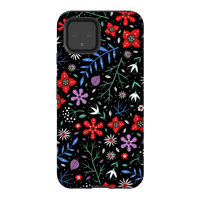 Pixel 4 StrongFit Small Flower Patterns by ArtsCase