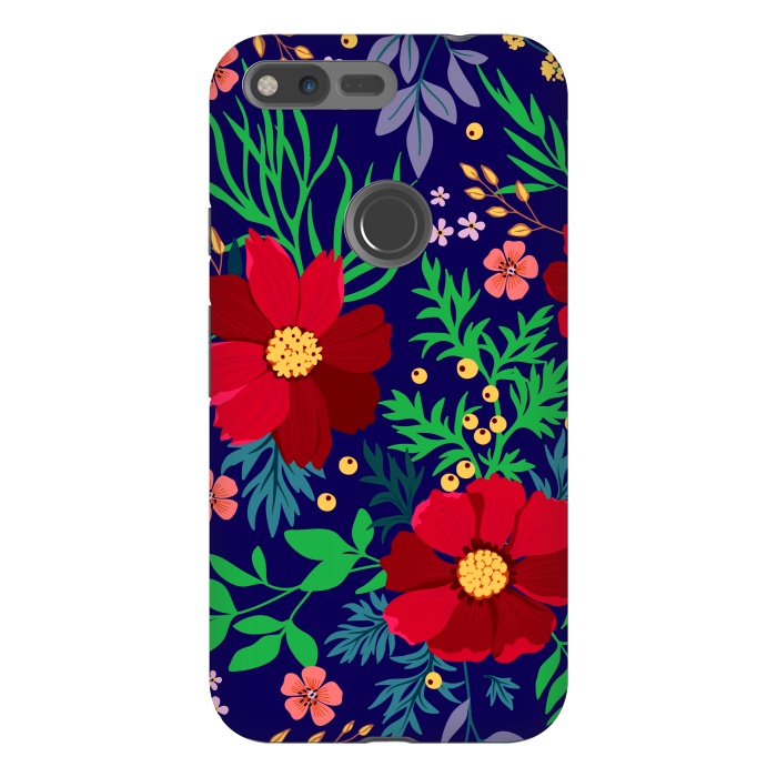 Pixel XL StrongFit Red Flowers In The Ocean by ArtsCase
