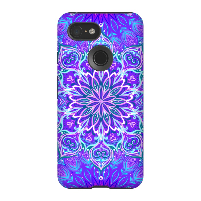Pixel 3 StrongFit Purple Mandalas For The Day by ArtsCase