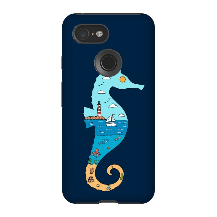 Pixel 3 StrongFit SeahorseNature by Coffee Man