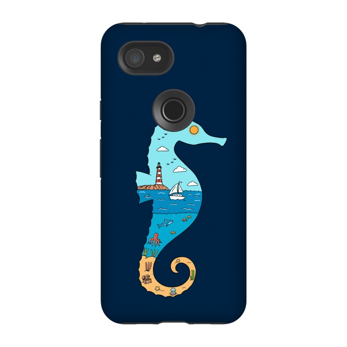 Pixel 3A StrongFit SeahorseNature by Coffee Man