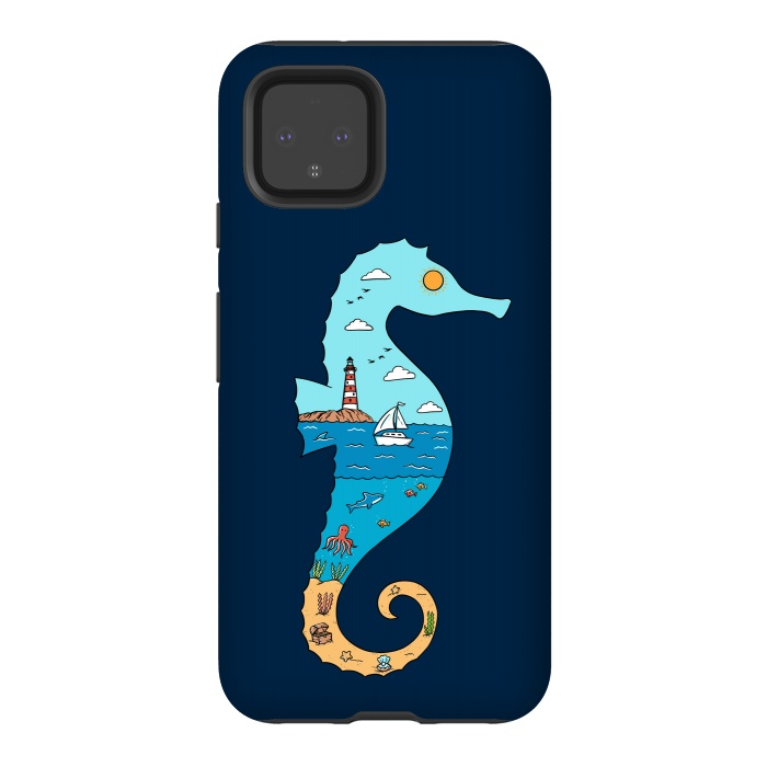Pixel 4 StrongFit SeahorseNature by Coffee Man