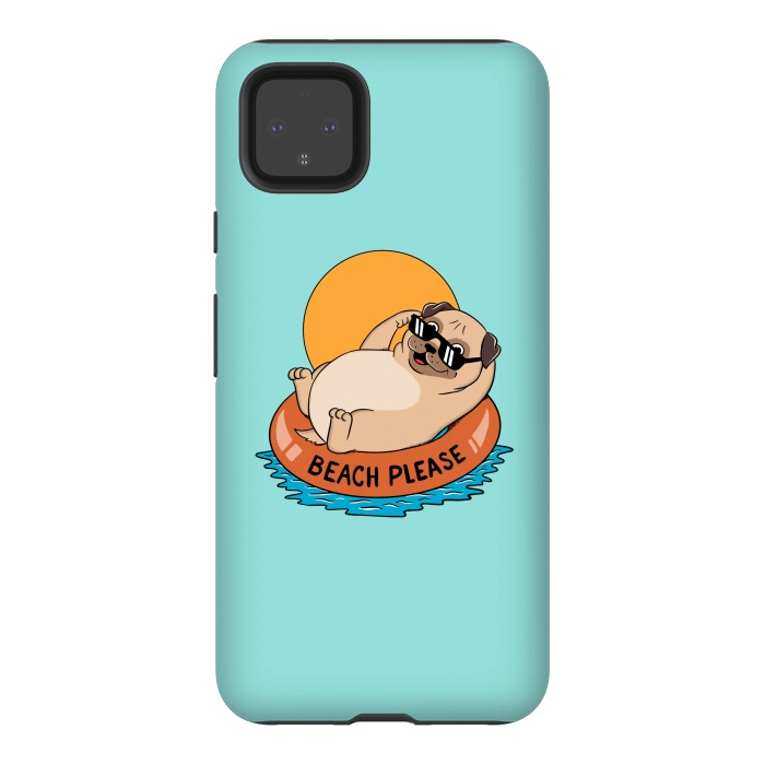 Pixel 4XL StrongFit Beach Please by Coffee Man