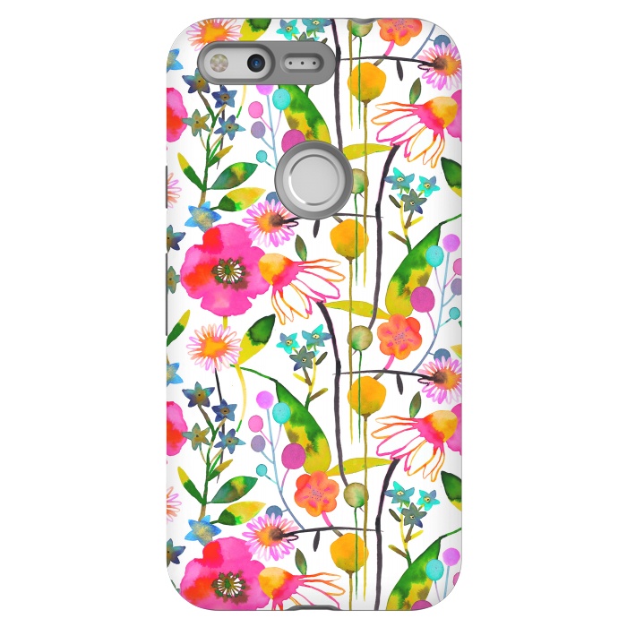 Pixel StrongFit Happy Spring Flowers by Ninola Design