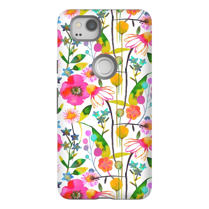 Pixel 2 StrongFit Happy Spring Flowers by Ninola Design