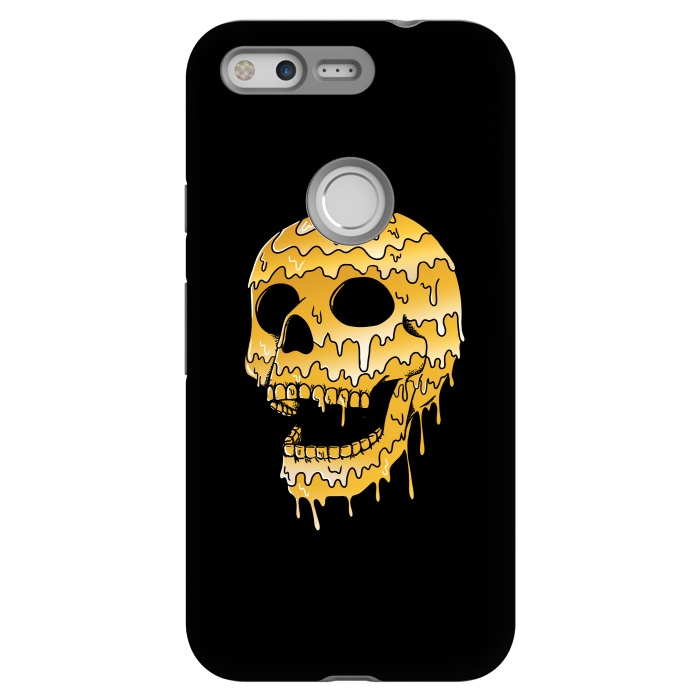 Pixel StrongFit Gold Skull by Coffee Man