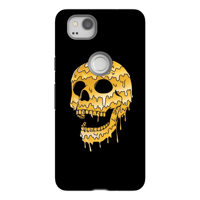 Pixel 2 StrongFit Gold Skull by Coffee Man