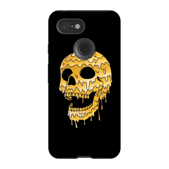 Pixel 3 StrongFit Gold Skull by Coffee Man