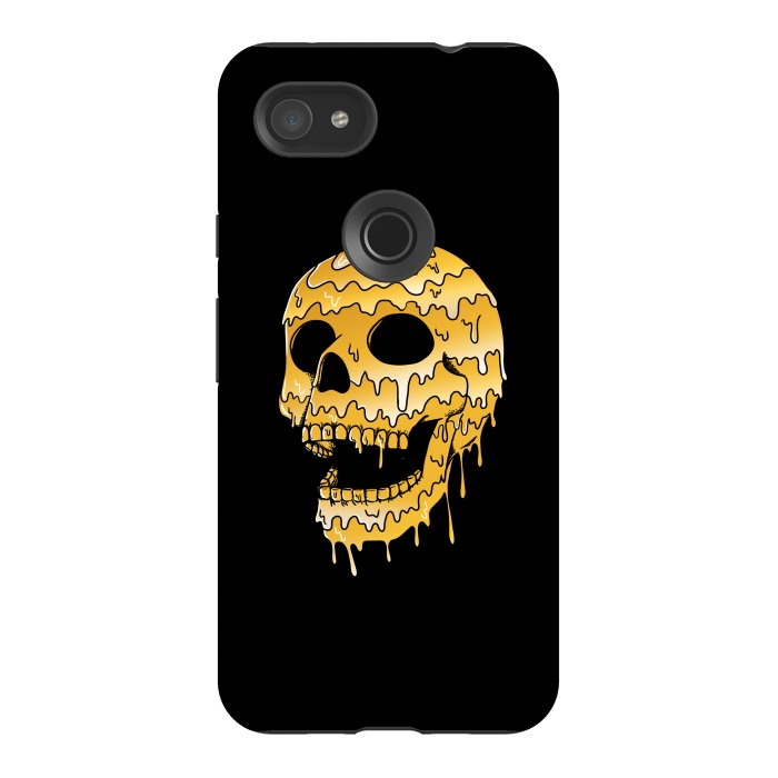 Pixel 3AXL StrongFit Gold Skull by Coffee Man