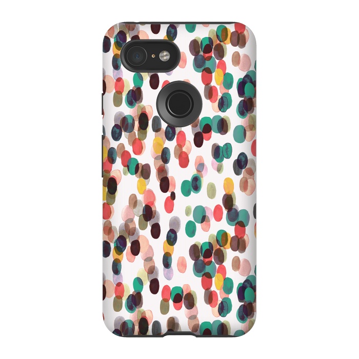 Pixel 3 StrongFit Relaxing Tropical Colorful Dots by Ninola Design