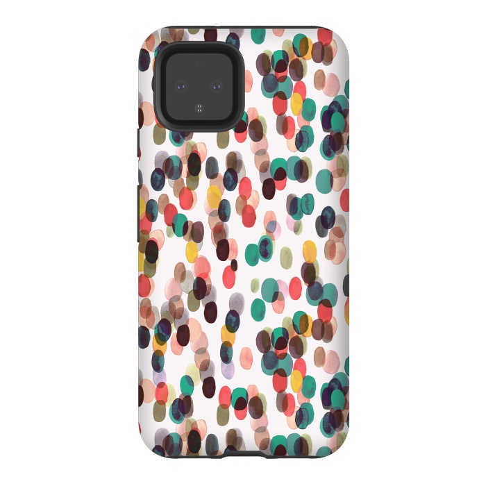Pixel 4 StrongFit Relaxing Tropical Colorful Dots by Ninola Design