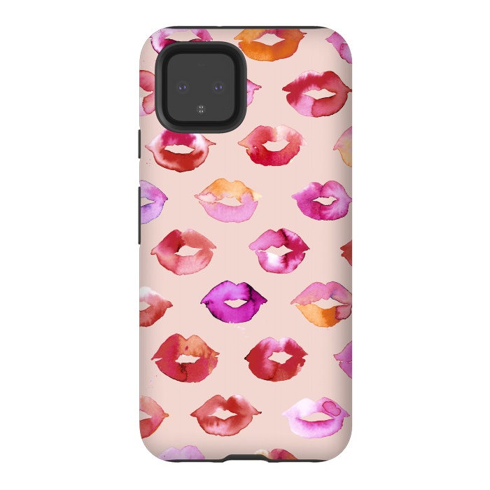 Pixel 4 StrongFit Sweet Kisses Lips by Ninola Design